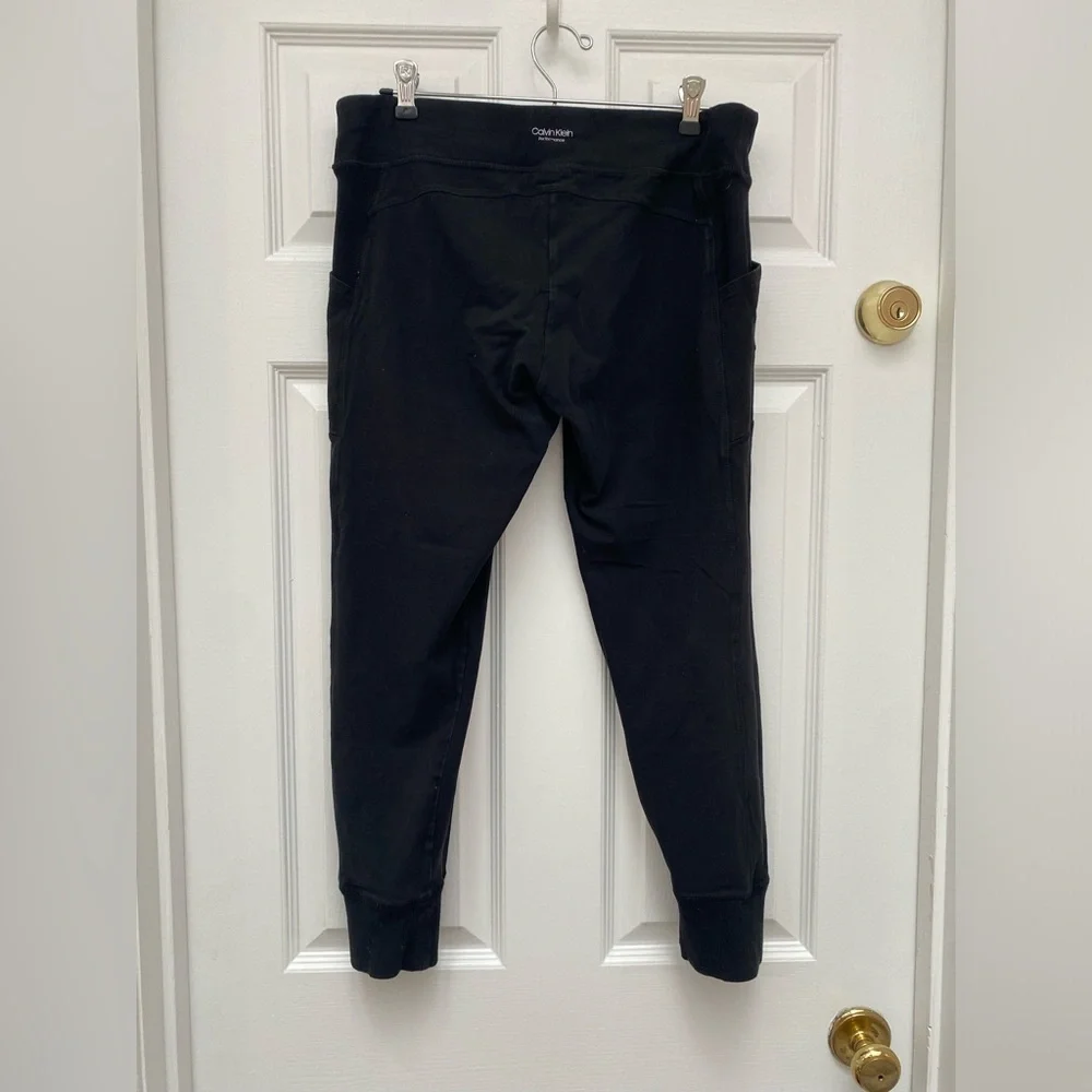 Calvin Klein Black Performance Stretch Joggers with Side Pockets - XL